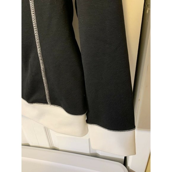 Bobbie Brooks Women's Sz L Long Sleeve‎ Full Zip Up Athletic Wear Black White - Picture 5 of 8
